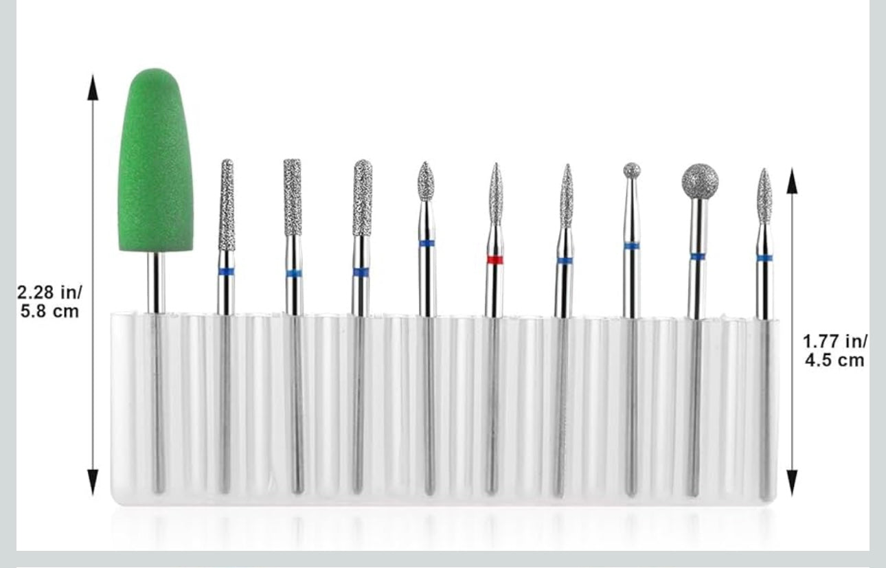 SET DE BROCAS PROFESIONALES (manicura rusa)